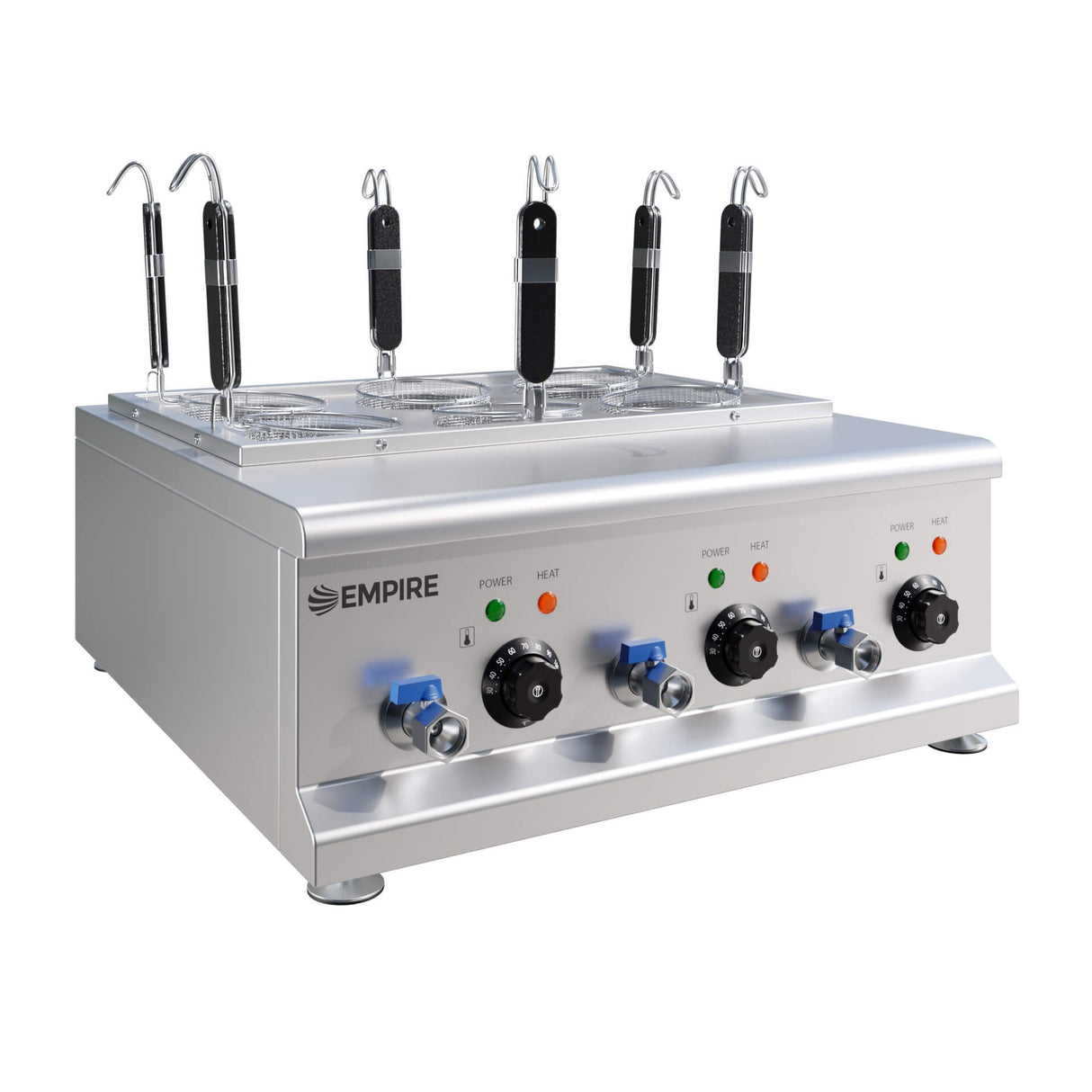 Empire Electric Pasta Cooker & Boiler – 6 Basket Commercial Pasta Cooker | EMP-CPC-6 Pasta Cookers & Boilers Empire