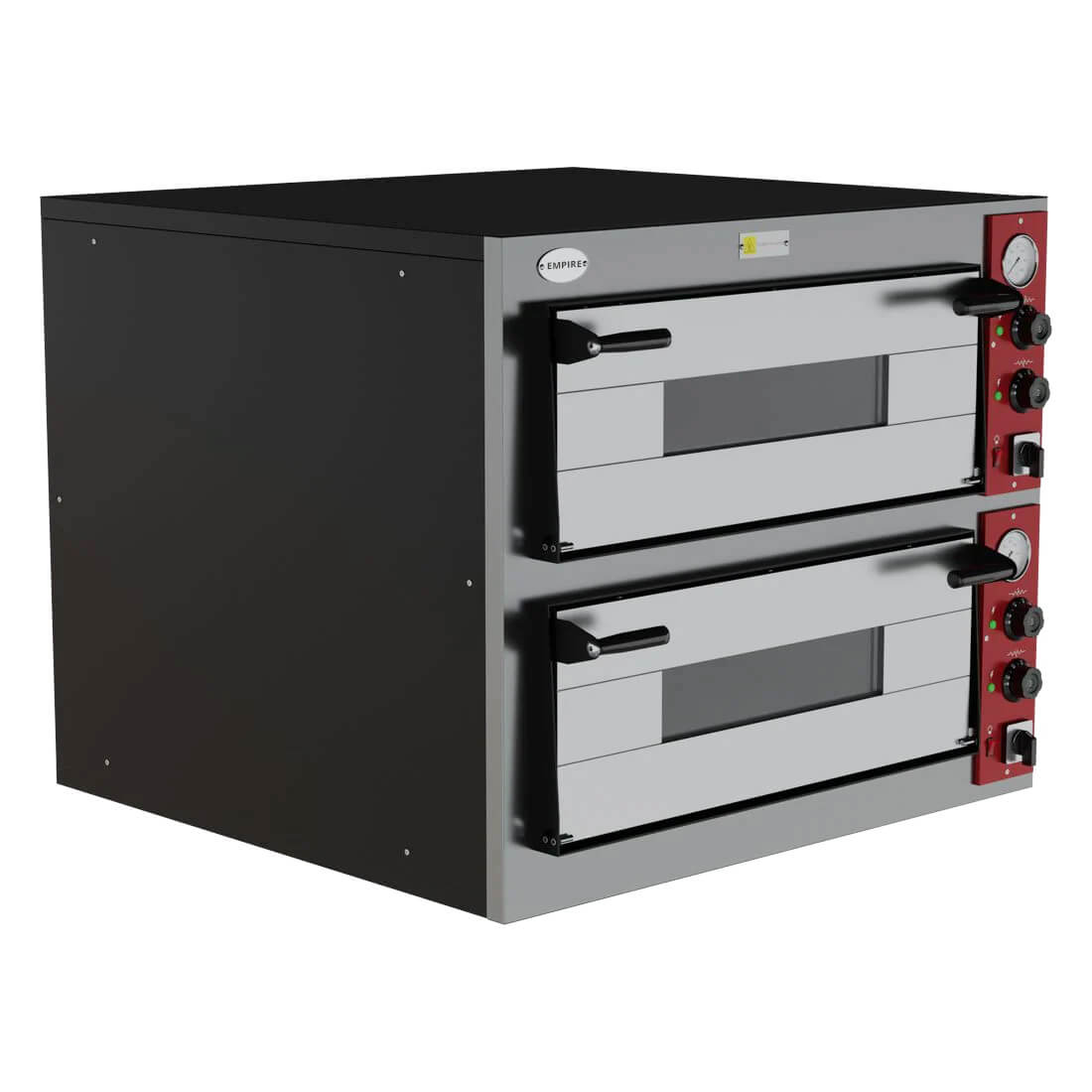 Empire Premium Twin Deck Pizza Oven – High-Capacity 8 x 12-inch Pizzas | Electric 9kW 450°C | EMP-TDPO Twin Deck Pizza Ovens Empire