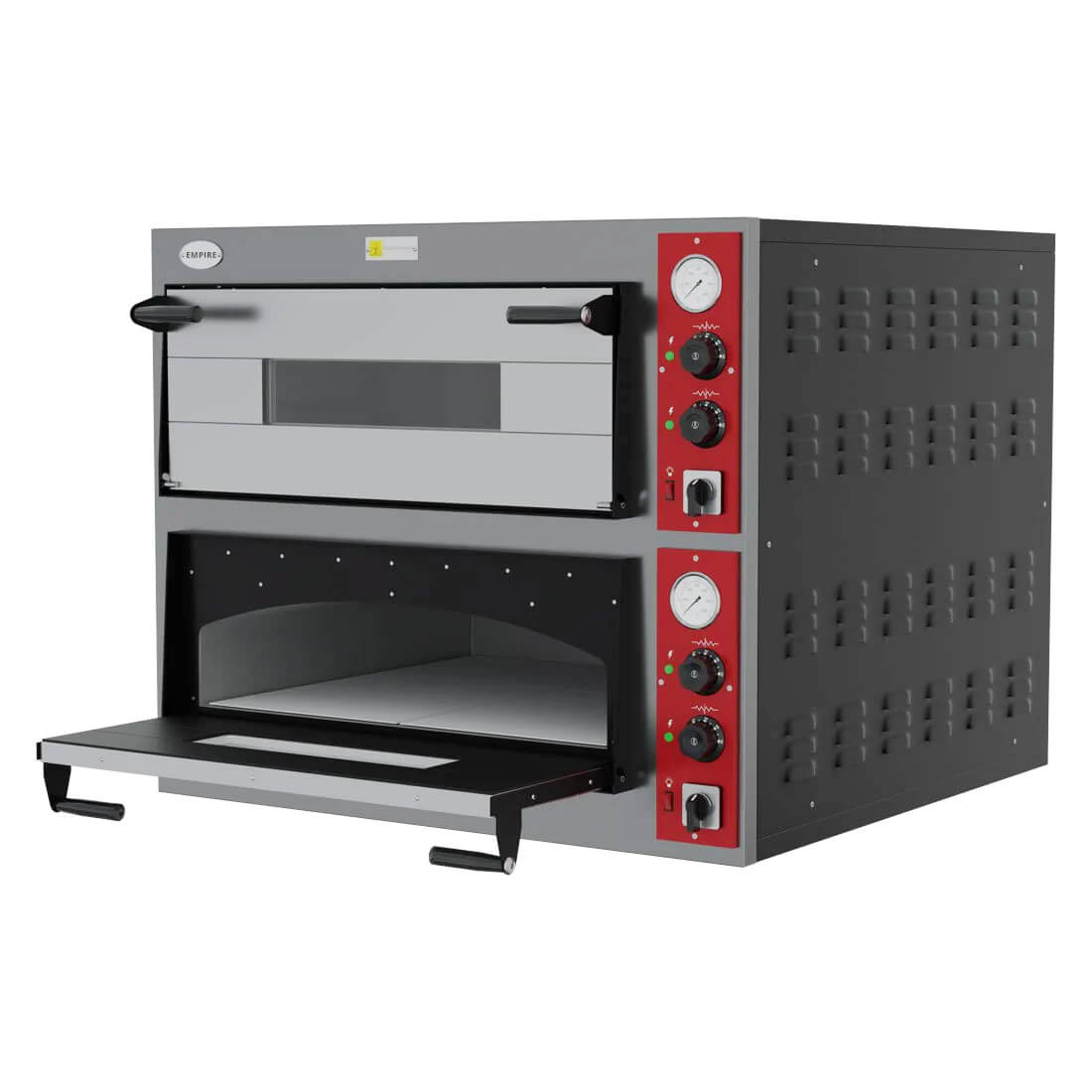 Empire Premium Twin Deck Pizza Oven – High-Capacity 8 x 12-inch Pizzas | Electric 9kW 450°C | EMP-TDPO Twin Deck Pizza Ovens Empire