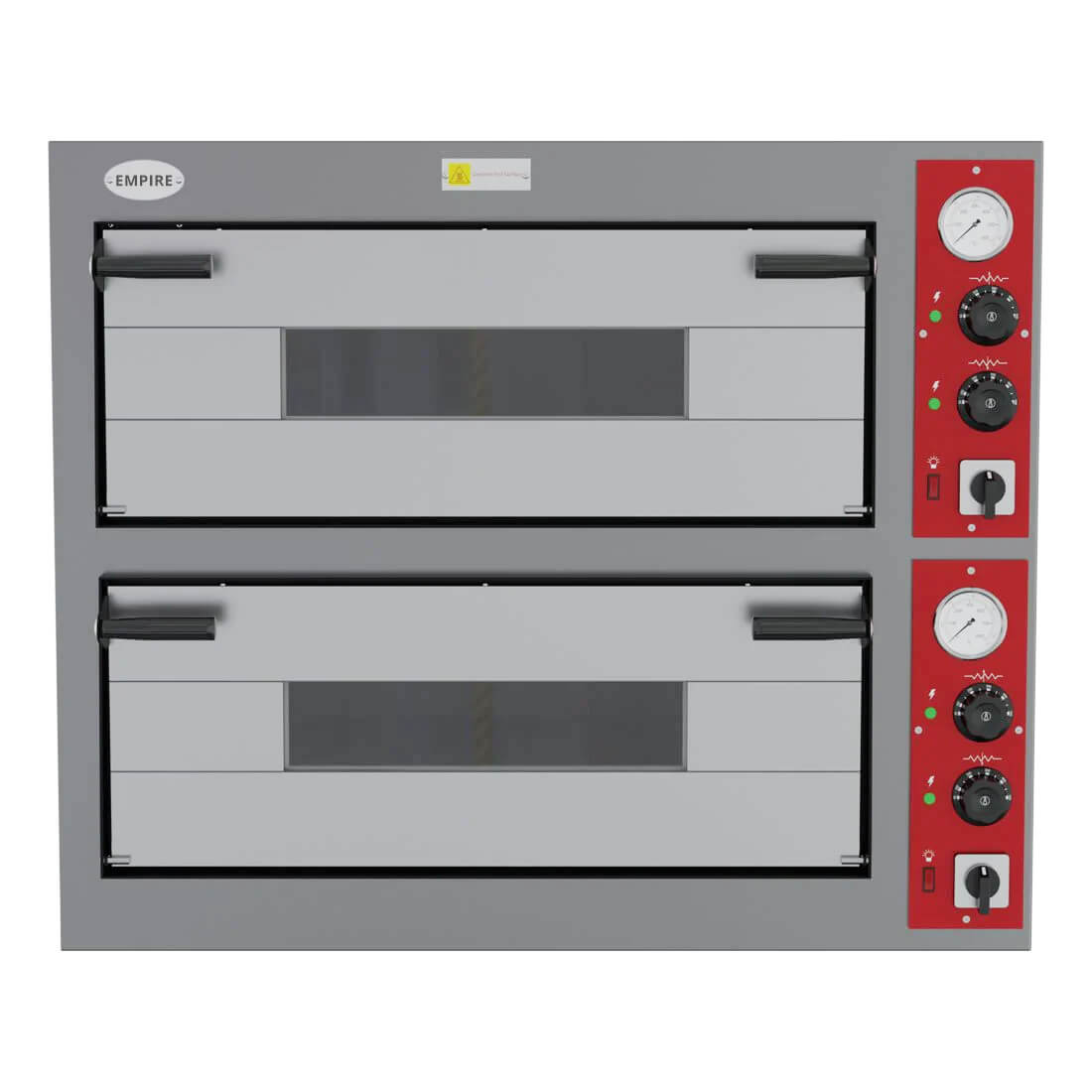 Empire Premium Twin Deck Pizza Oven – High-Capacity 8 x 12-inch Pizzas | Electric 9kW 450°C | EMP-TDPO Twin Deck Pizza Ovens Empire
