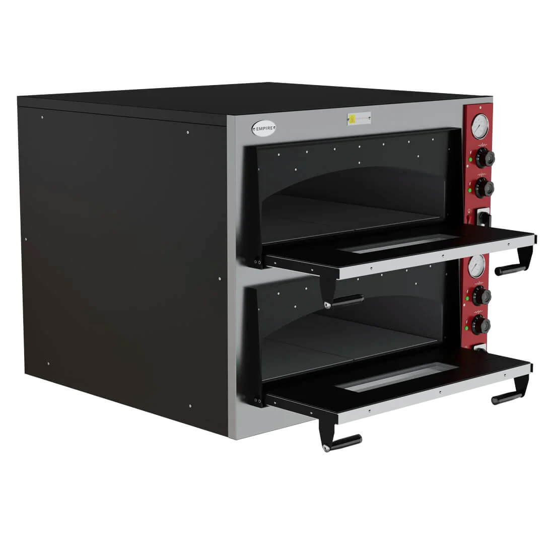 Empire Premium Twin Deck Pizza Oven – High-Capacity 8 x 12-inch Pizzas | Electric 9kW 450°C | EMP-TDPO Twin Deck Pizza Ovens Empire