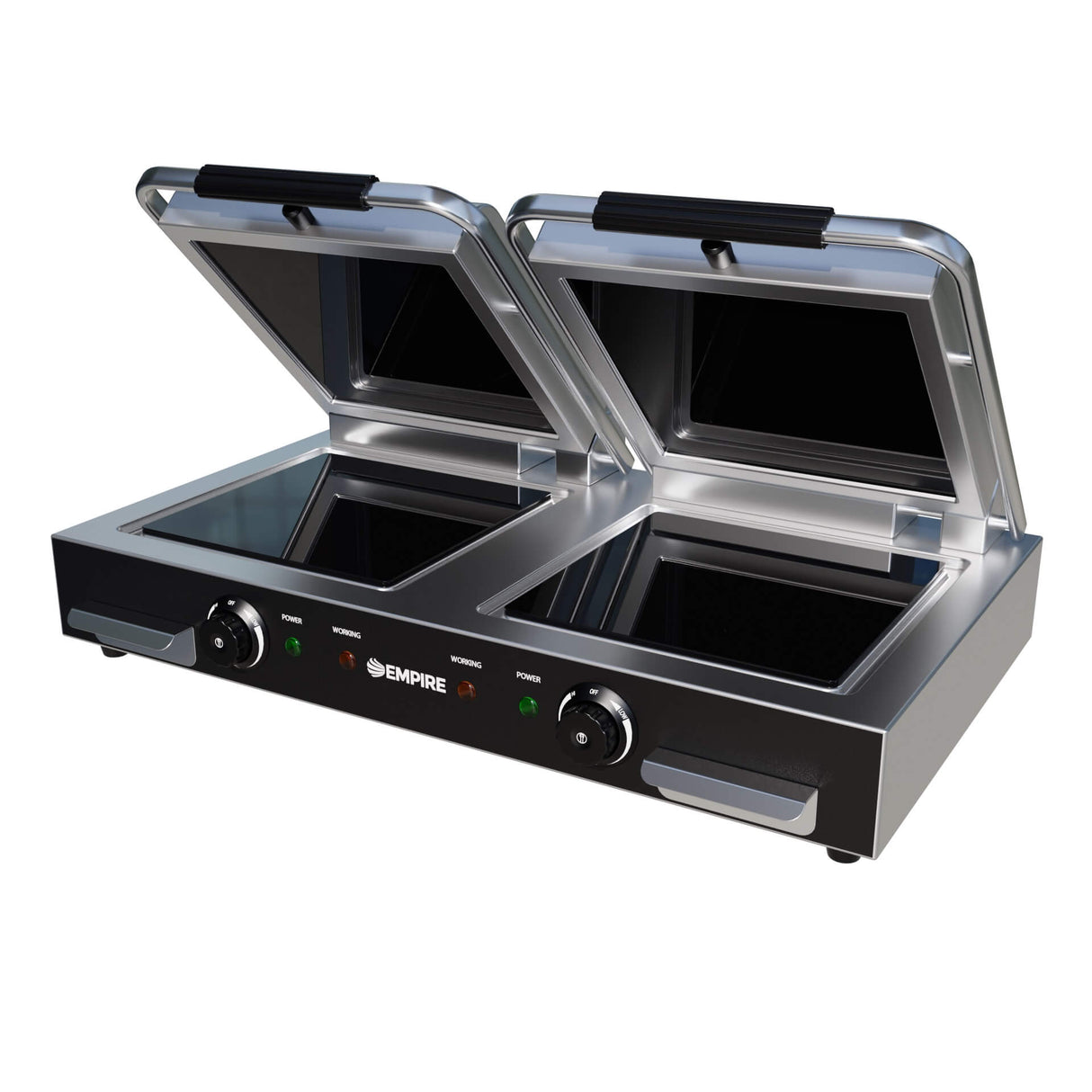 Empire Premium Ceramic Plate Double Contact Panini Grill Flat Top Flat Bottom - EMP-CCG Contact Grills & Panini Makers Empire