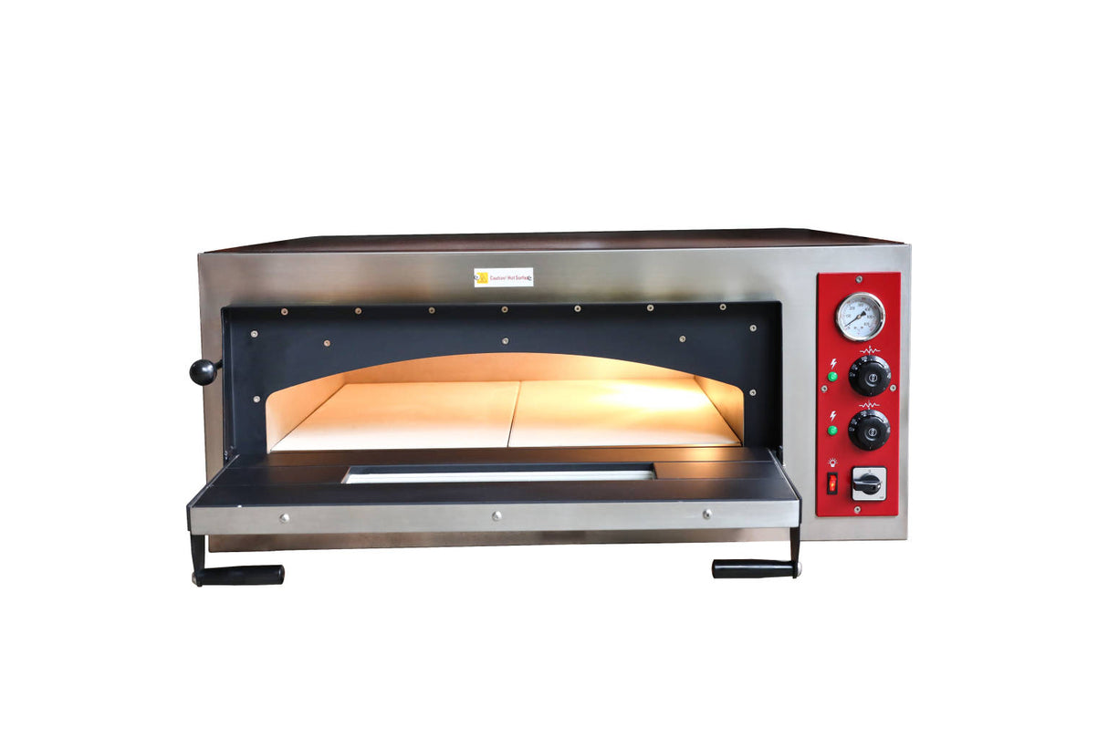 Empire Premium Electric Single Deck Pizza Oven All Refractory Stone Chambers - EMP-SDPOAS Single Deck Pizza Ovens Empire   