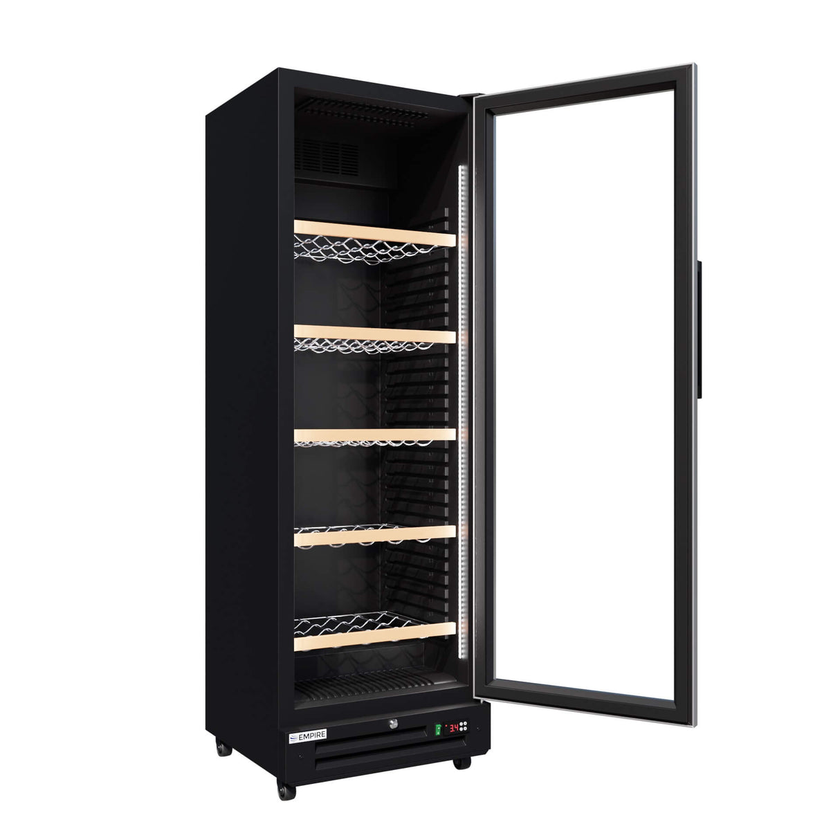 Empire Single Door Upright Wine Cooler – 78 Bottle 360L Commercial Display Fridge | CL-375WD