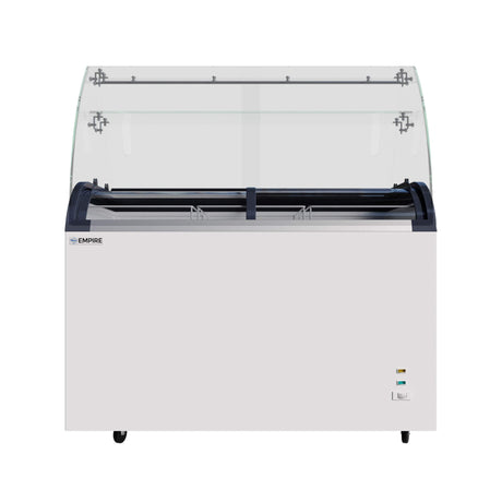 Empire Sliding Curved Glass Lid Display Ice Cream Counter Freezer - 9 x Pans - EMP-CF420QIC-GT Display Chest Freezers Empire