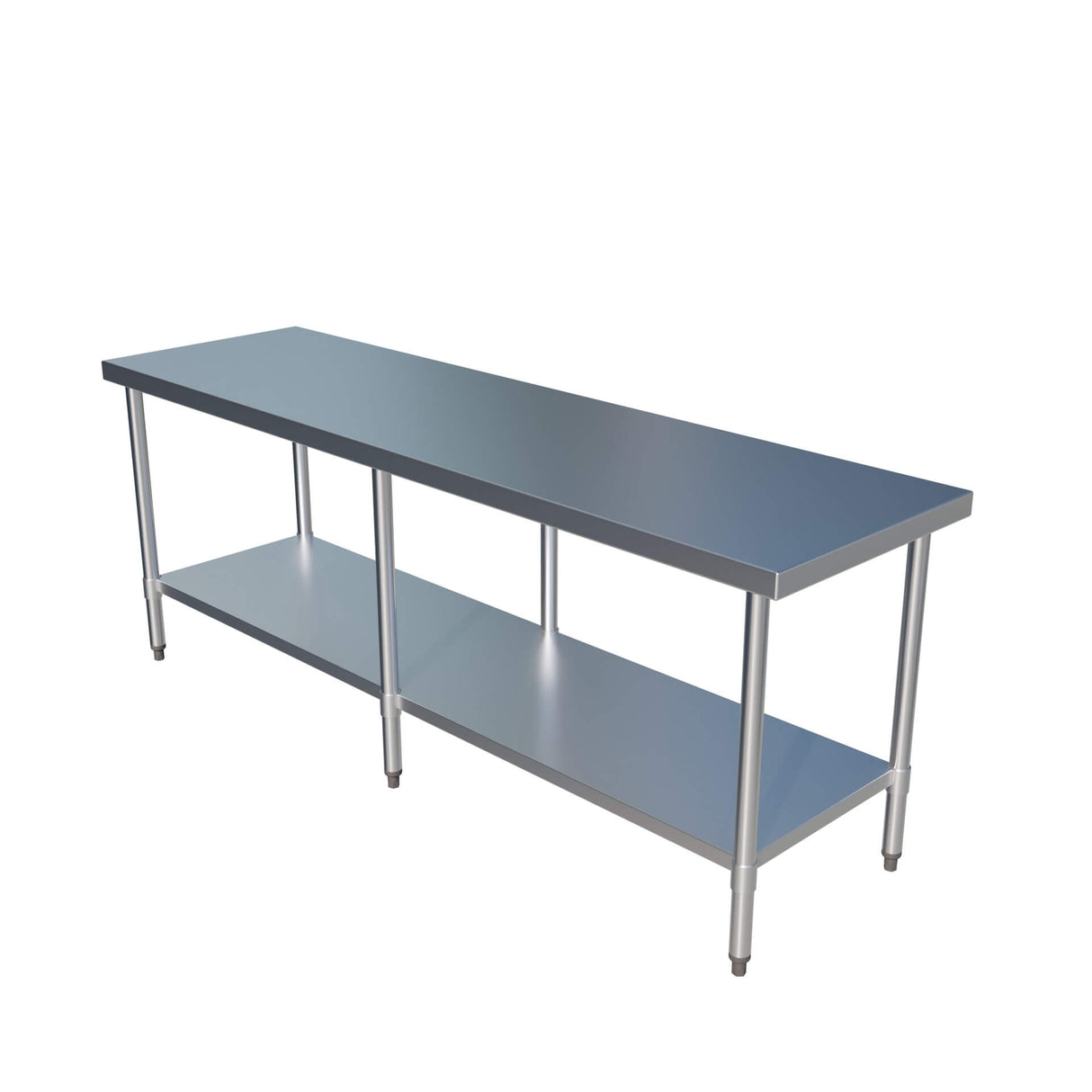 Empire 2100mm Stainless Steel Centre Table with Undershelf Commercial Prep Bench - SSCT-210 Stainless Steel Centre Tables Empire