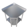 Empire Stainless Steel Corner Prep Table With Upstand - CORNER-1 Stainless Steel Corner Tables & Units Empire   
