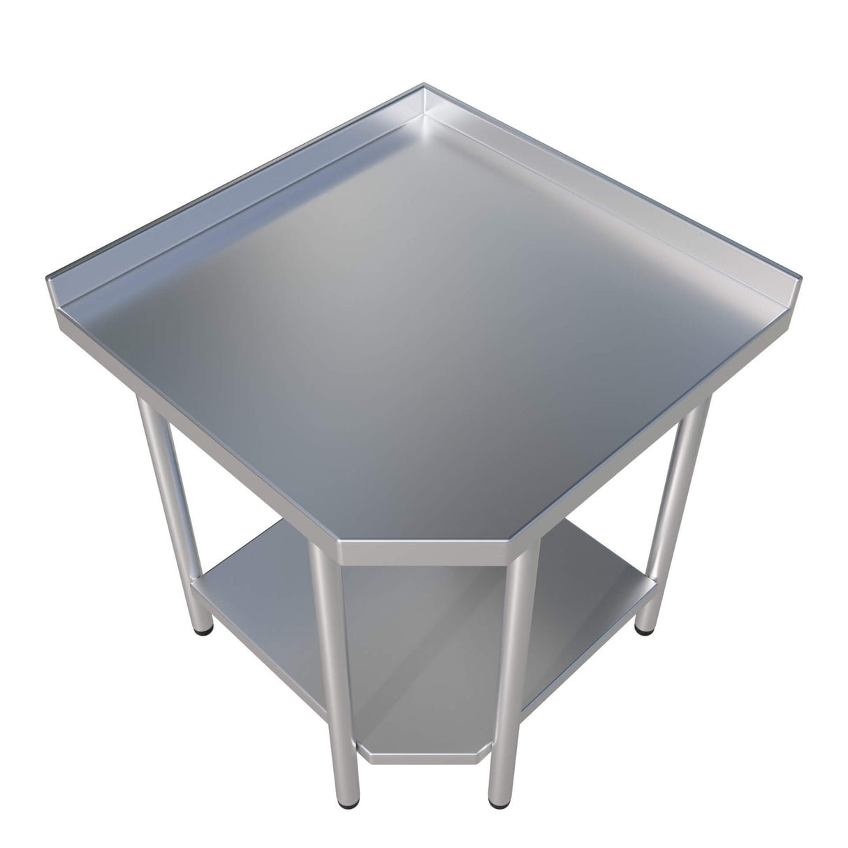 Empire Stainless Steel Corner Prep Table With Upstand - CORNER-1 Stainless Steel Corner Tables & Units Empire
