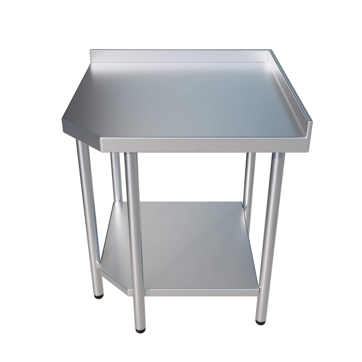 Empire Stainless Steel Corner Prep Table With Upstand - CORNER-1 Stainless Steel Corner Tables & Units Empire   