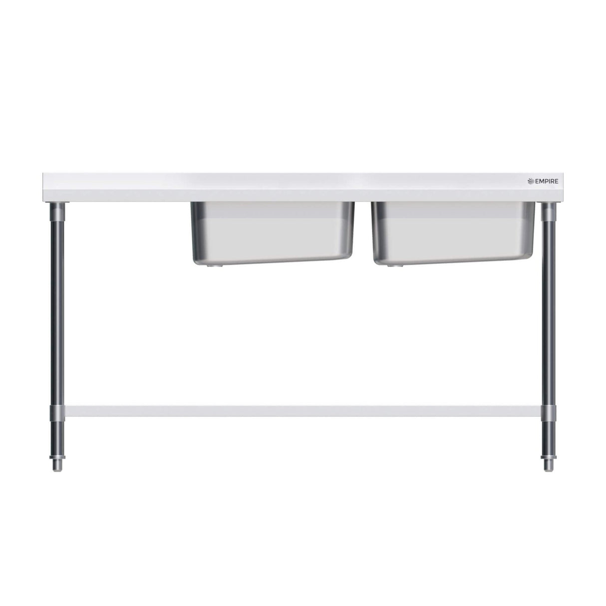 Empire Stainless Steel Double Bowl Sink 1600mm Wide Left Hand Drainer - EMP-SSWTS-1600L Single Bowl Sinks Empire