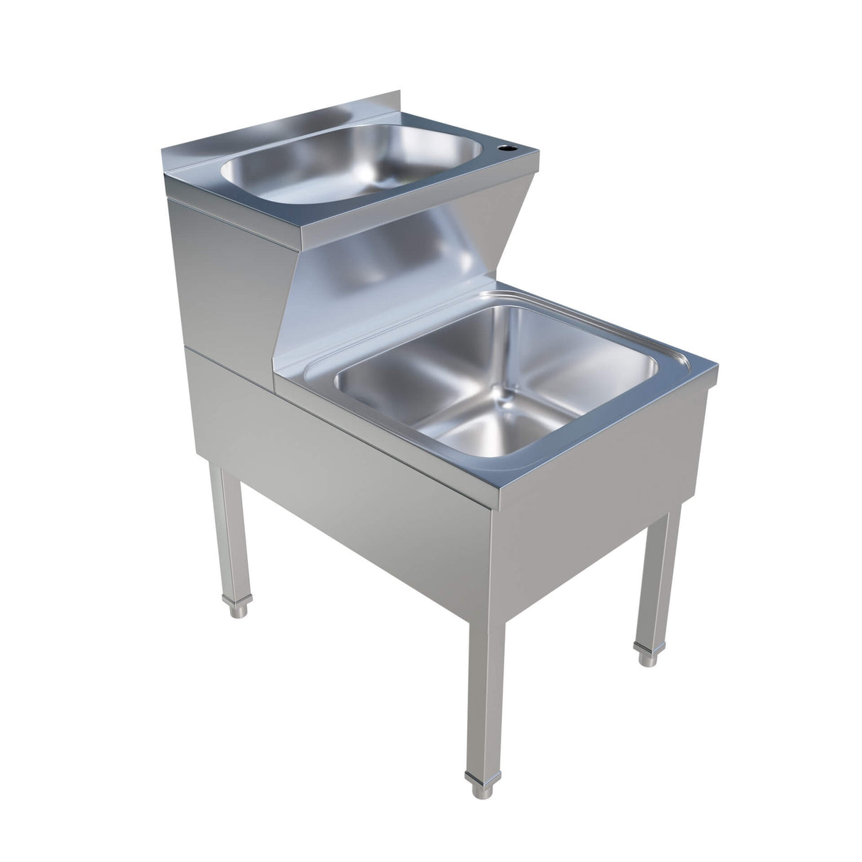 Empire Stainless Steel Janitorial Sink – Double Bowl Commercial Cleaning Station | A13104 Janitorial Sinks Empire