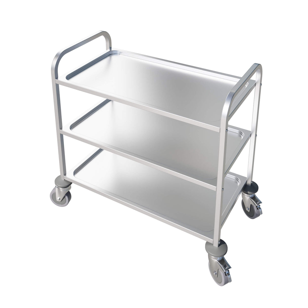 Empire Stainless Steel Large 3 Tier Dining Trolley - SSDT-3T Stainless Steel Dining Trolley Empire   