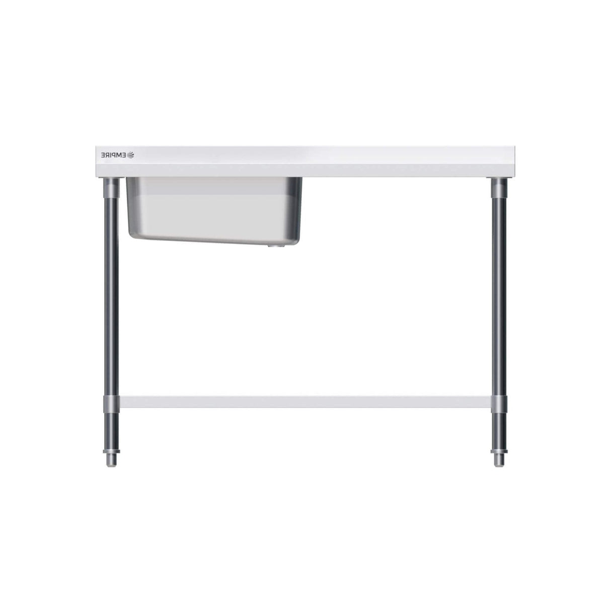 Empire Stainless Steel Single Bowl Commercial Sink 1200mm Wide Left Hand Drainer - EMP-SSWTS-1200L Single Bowl Sinks Empire