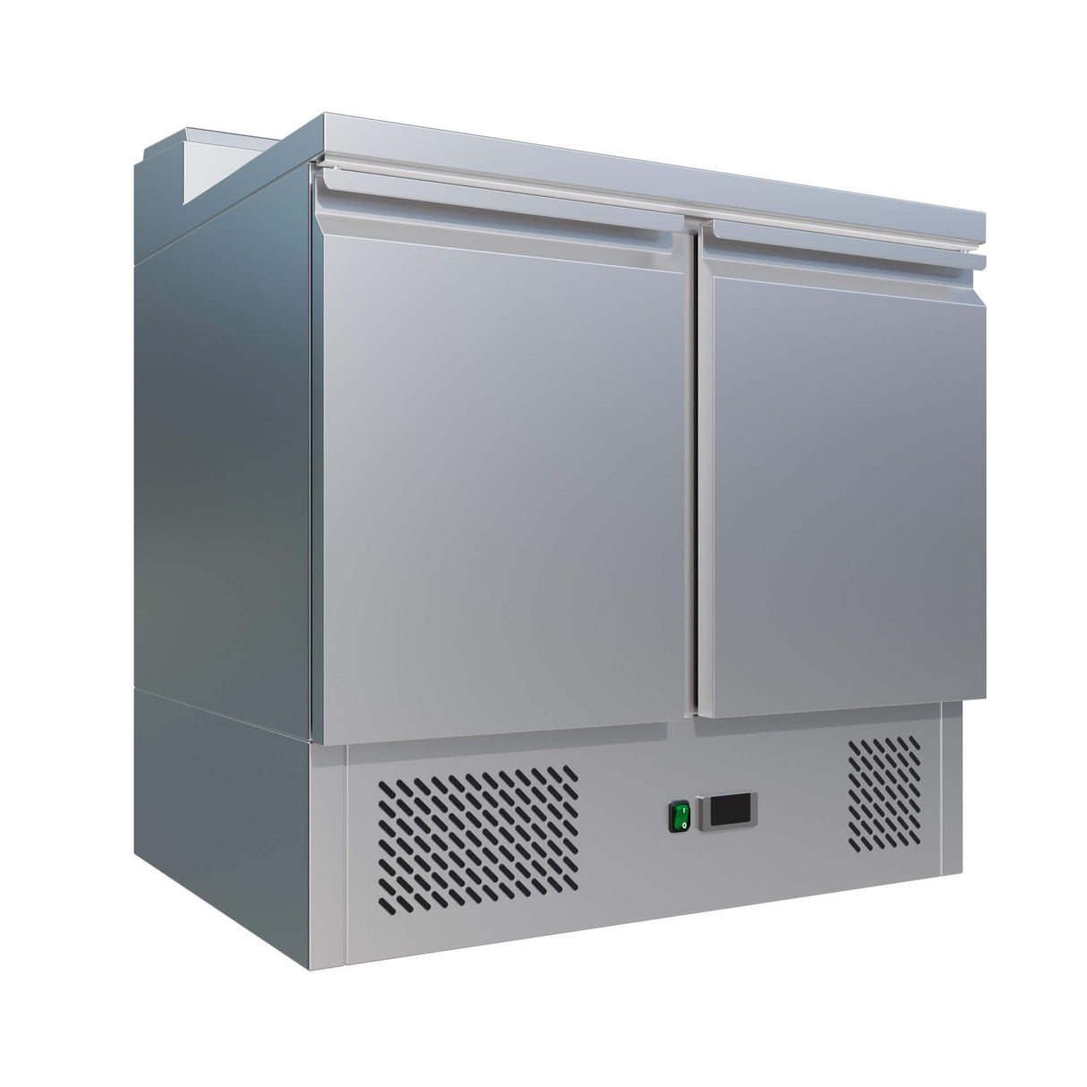 Empire Stainless Steel Pizza Prep Counter – 2 Door Commercial Fridge with Open Top | PS200 Pizza Prep Counters - 2 Door Empire