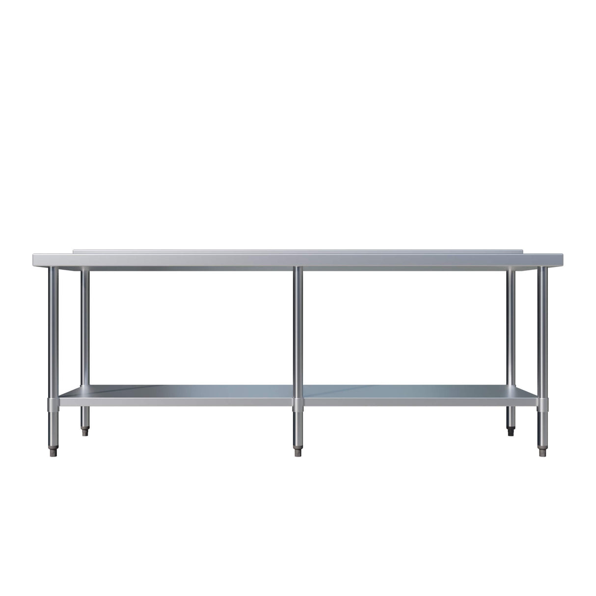 Empire 2100mm Stainless Steel Wall Prep Table with Upstand & Undershelf Commercial Prep Bench - SSWT-210 Stainless Steel Wall Tables Empire