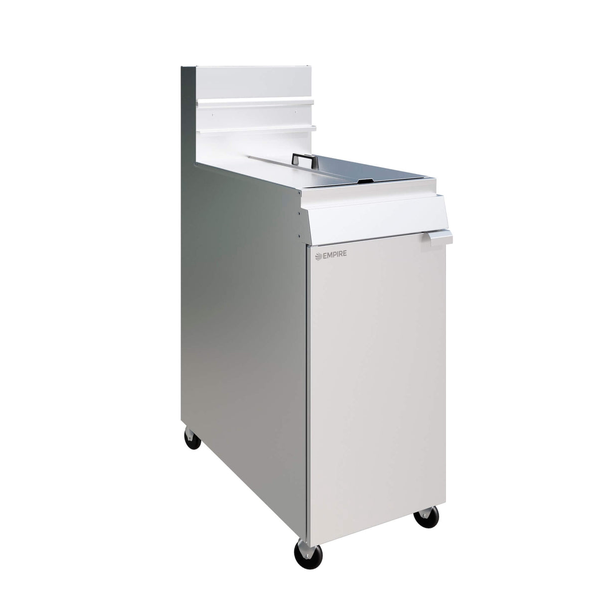 Empire Twin Basket Single Tank Fryer – Nat Gas & LPG, 4 Burner, 28L, 100,000 BTU | EMP-MGEF-4-OZ Freestanding Gas Fyers Empire