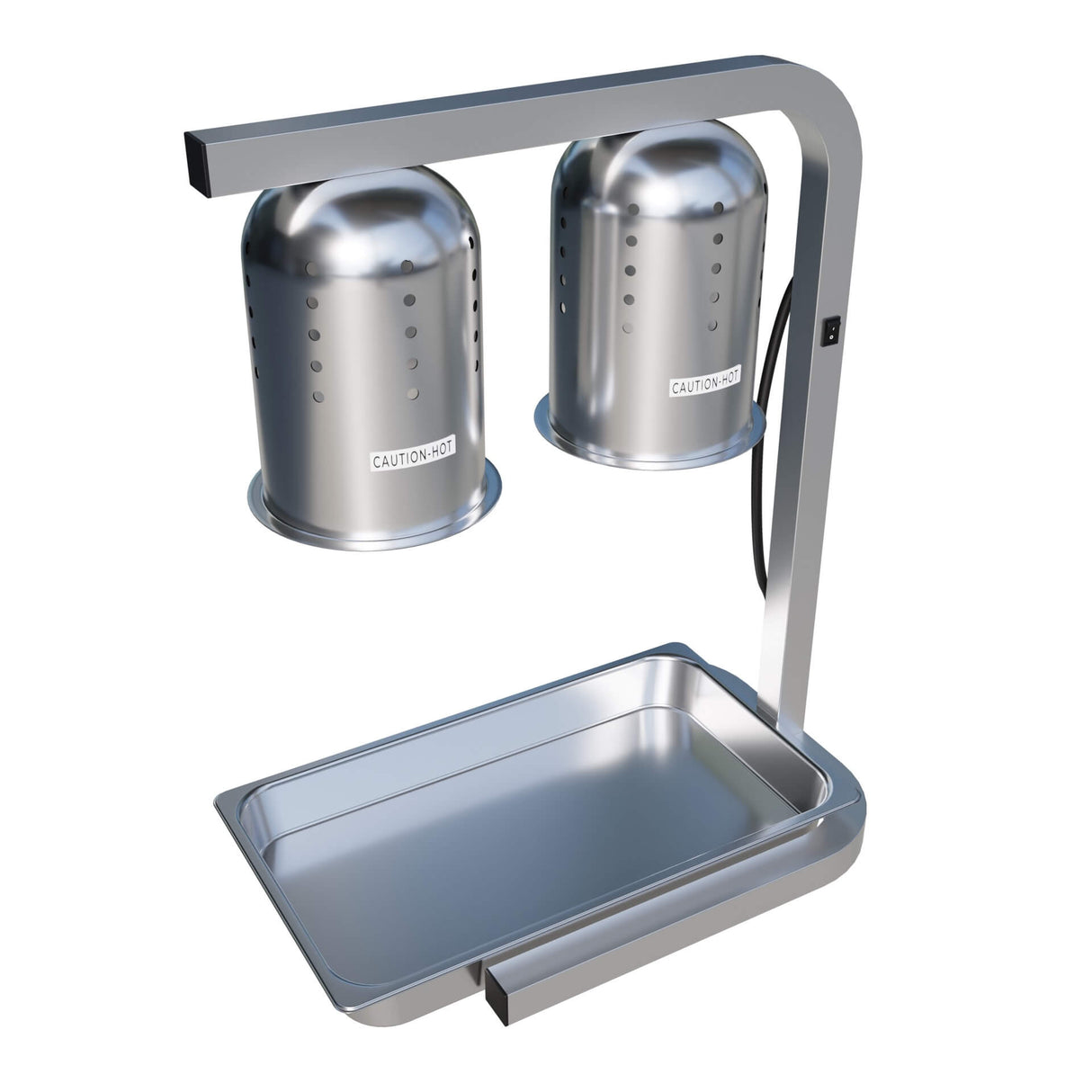 Empire Twin Lamp Electric Heated Display Buffet with GN 1/1 Pan Tray - EMP-TLHD-E Pie Display Cabinets Empire