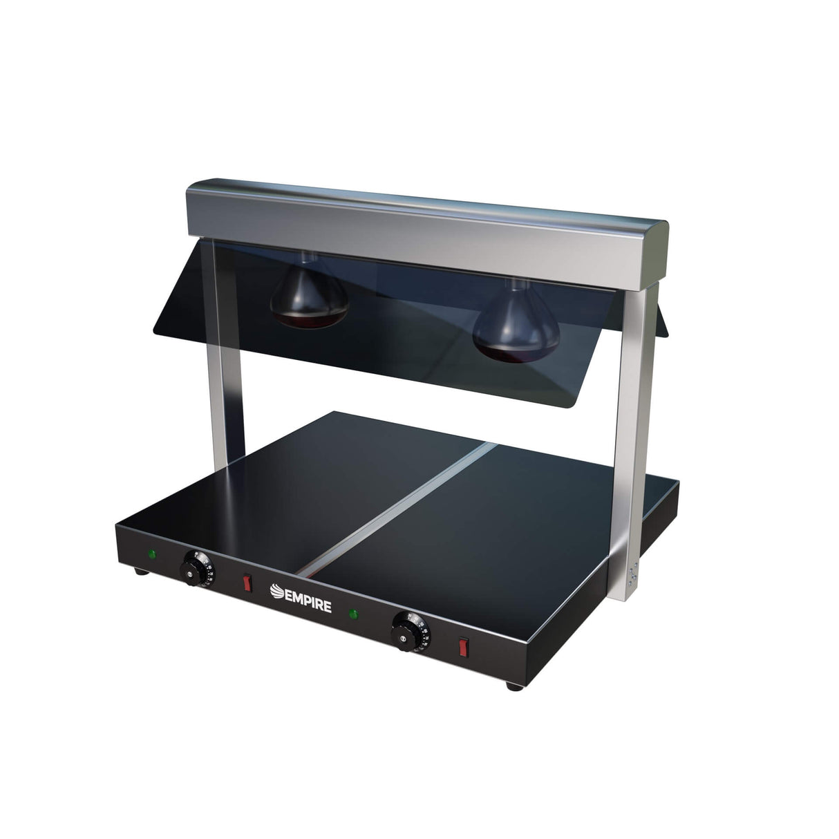 Empire Twin Lamp Heated Display Carvery with Heated Ceramic Glass Base GN 1/1 - EMP-DLHD Carvery Servery Units Empire