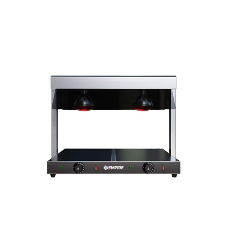 Empire Twin Lamp Heated Display Carvery with Heated Ceramic Glass Base GN 1/1 - EMP-DLHD Carvery Servery Units Empire