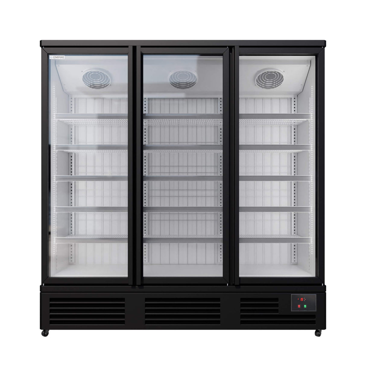 Empire Upright Display Freezer 1220L Triple Glass Door Commercial White Interior | EMP-KDF-P1973TG-W Refrigeration Uprights - Triple Door Empire Supplies