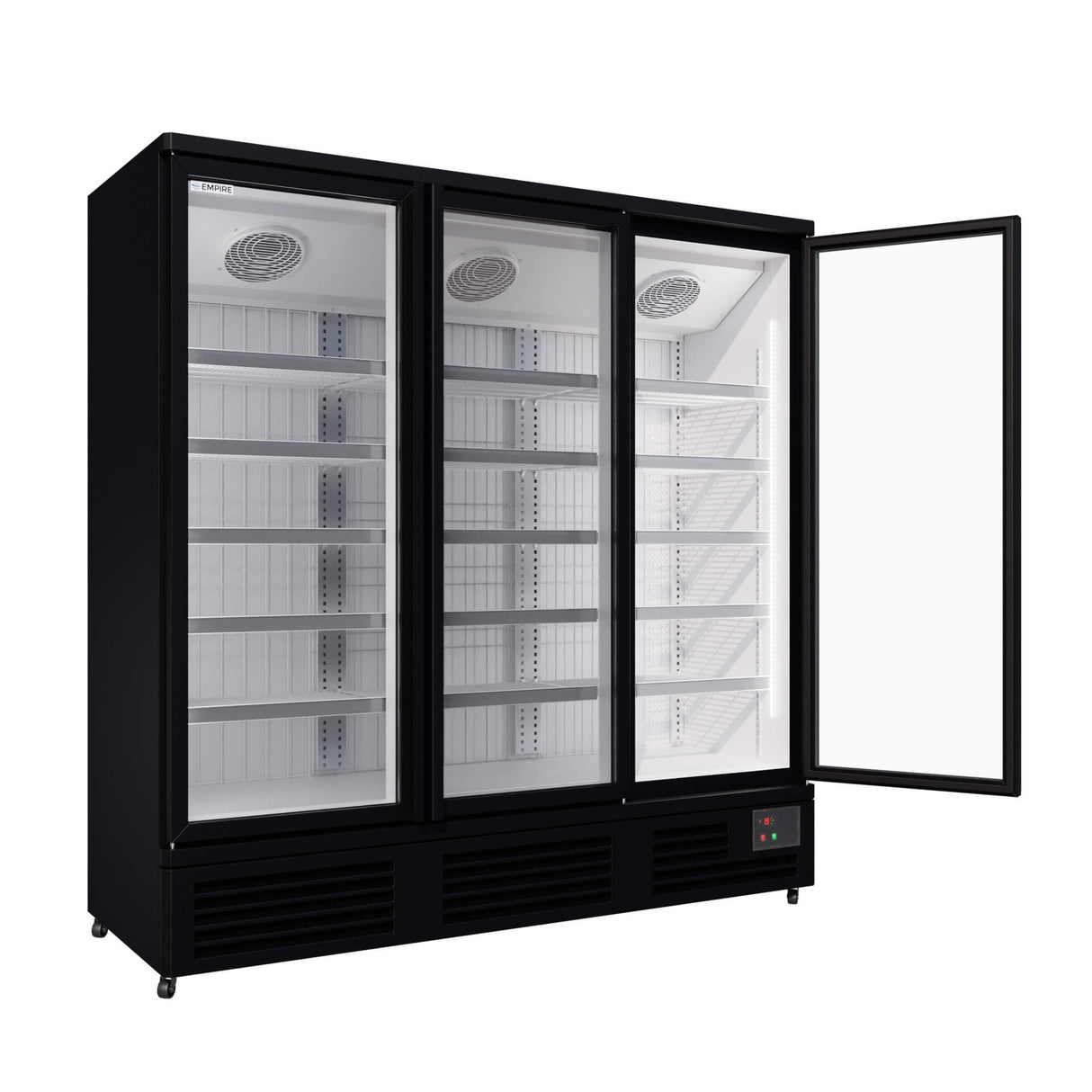Empire Upright Display Freezer 1220L Triple Glass Door Commercial White Interior | EMP-KDF-P1973TG-W Refrigeration Uprights - Triple Door Empire Supplies