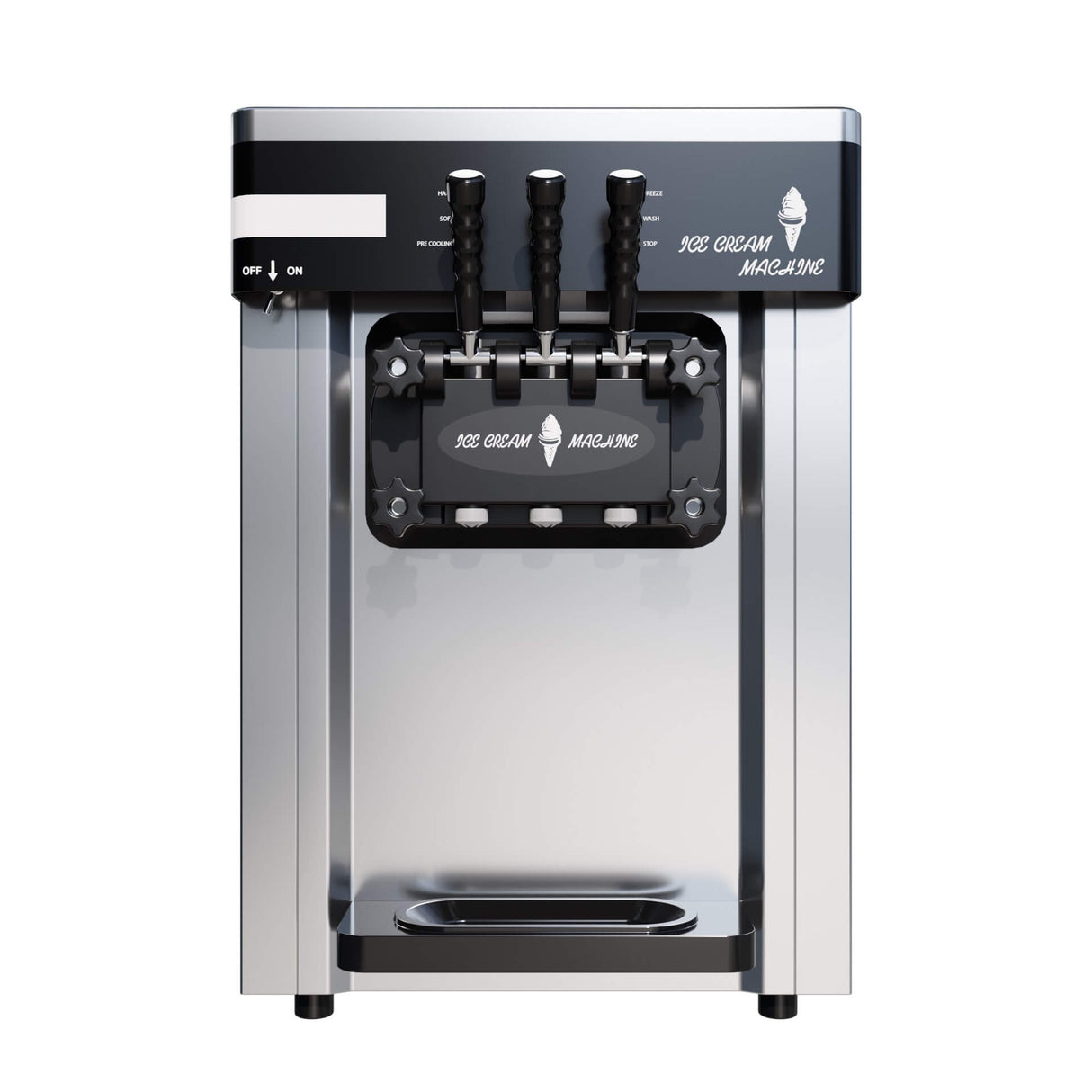 Empire Ice Cream Machine Counter Top 25 Litre - 2 x 12.5L - Commercial 3 Nozzle Flavour Soft Ice Cream Vending with Air Pump Function- EMP-ICREAM25 Ice Cream Machines & Makers Empire