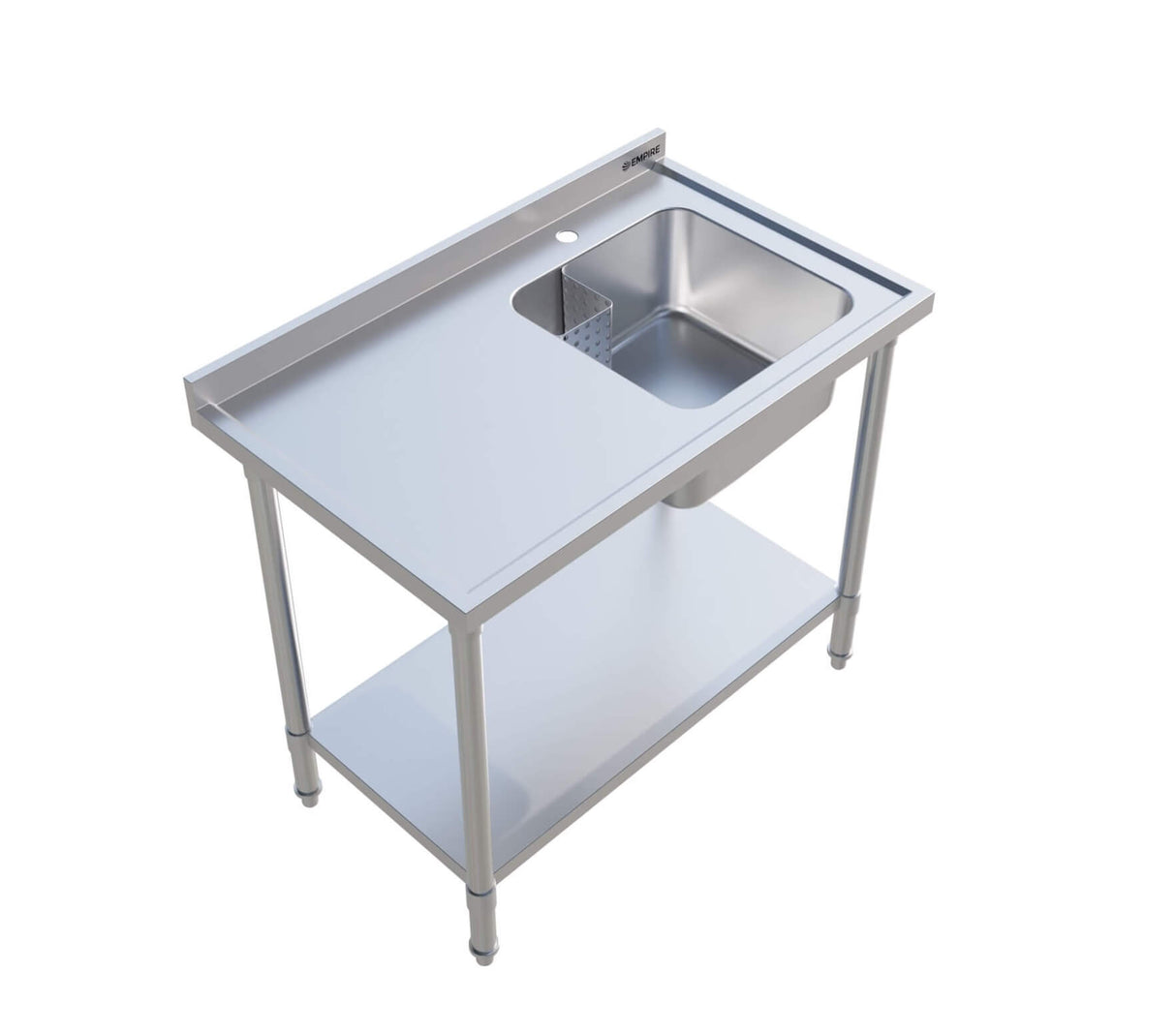 Empire Stainless Steel Single Bowl Sink 1000mm Wide Left Hand Drainer - EMP-SSWTS-1000L Single Bowl Sinks Empire