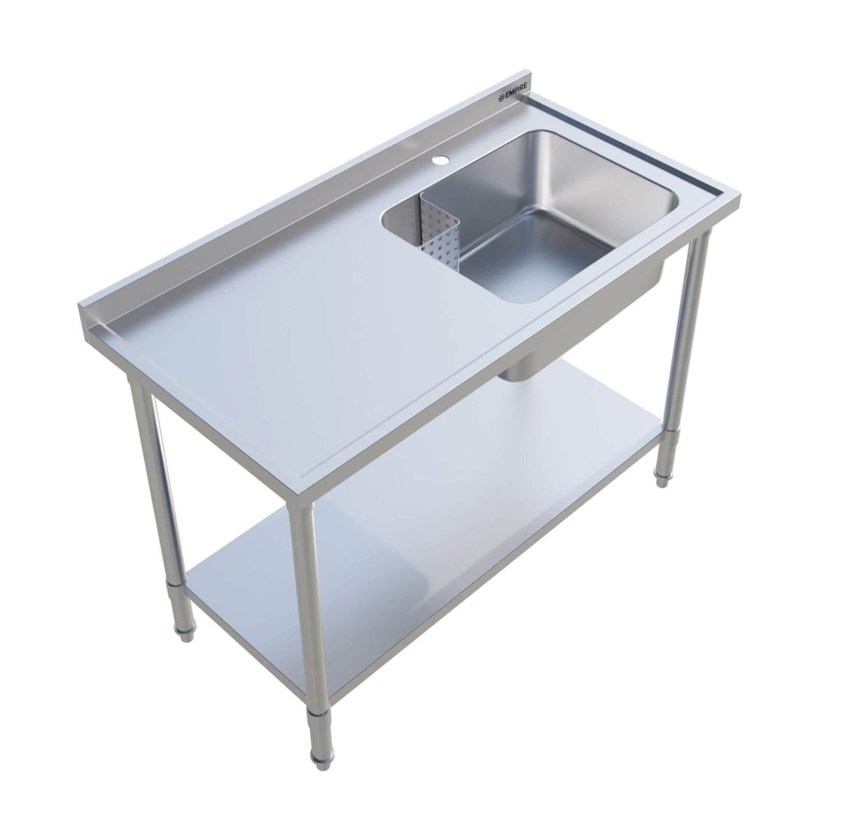 Empire Stainless Steel Single Bowl Sink 1200mm Wide Left Hand Drainer - EMP-SSWTS-1200L Single Bowl Sinks Empire