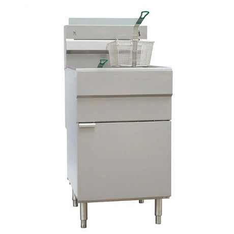 Hamoki Single Tank Twin Basket Free Standing Gas Fryer 37 Litre 5 Burner - 101072 Freestanding Gas Fyers Hamoki