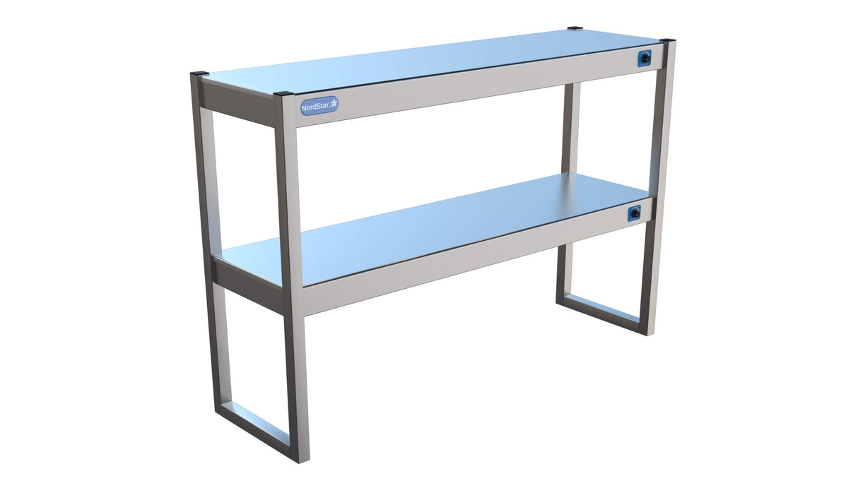 Nordstar Heated Gantry Double Tier Chefs Rack Overshelf 1200mm 6 Quartz Lamp | DTG1200 Heated Gantry Chef's Rack Nordstar