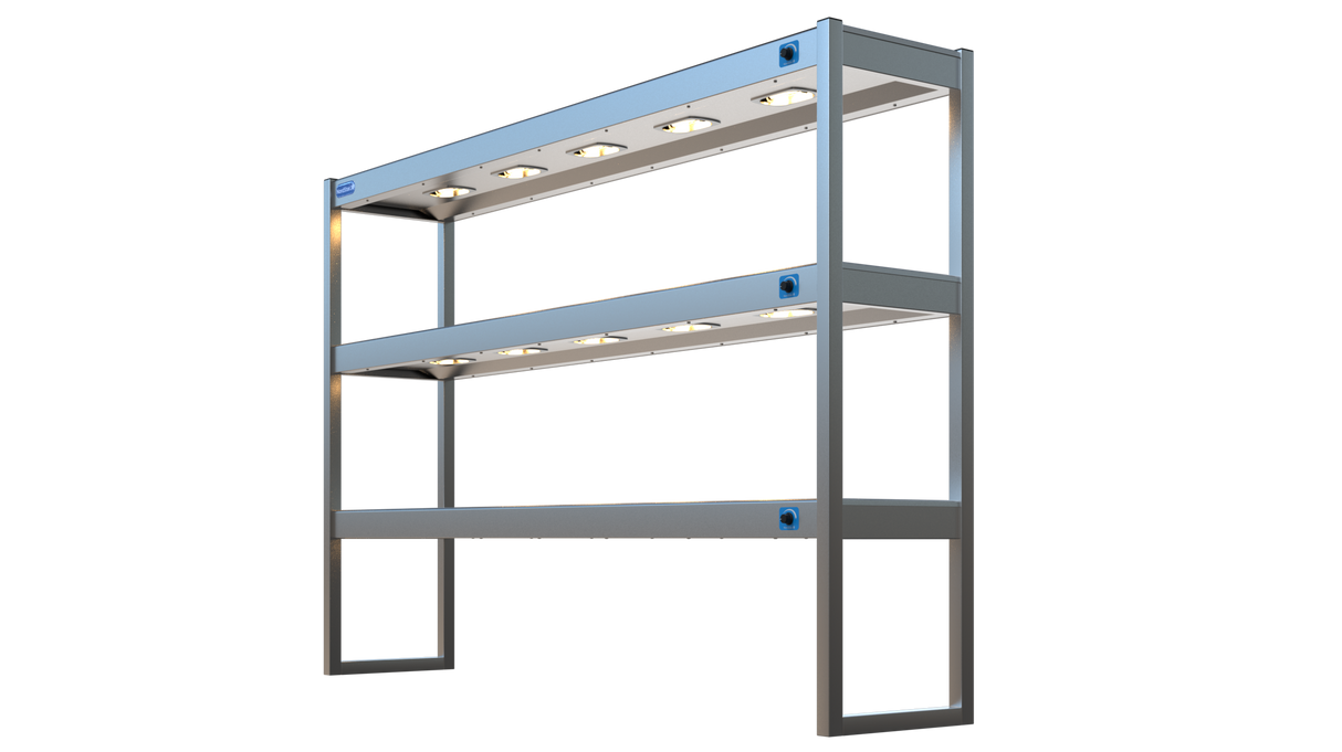 Nordstar Heated Gantry Triple Tier Chefs Rack Overshelf 1800mm 9 Quartz Lamp | TTG1800 Heated Gantry Chef's Rack Nordstar