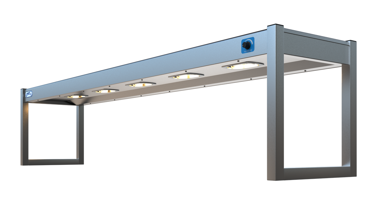 Nordstar Heated Gantry Single Tier Chefs Rack Overshelf 1800mm 5 Quartz Lamp | STG1800 Heated Gantry Chef's Rack Nordstar