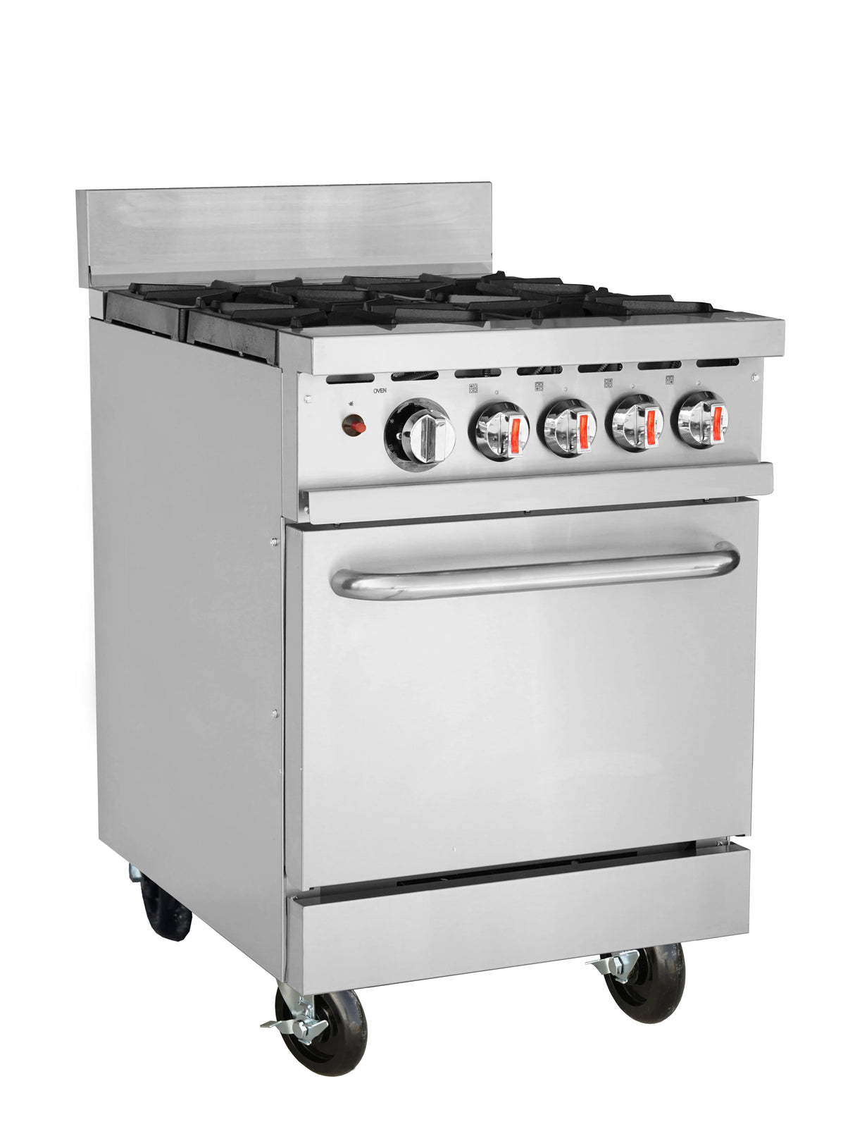 Hamoki 4 Burner Hob Range Oven Large Chamber with Castors - 101075 4 & 6 Burner Ovens Hamoki