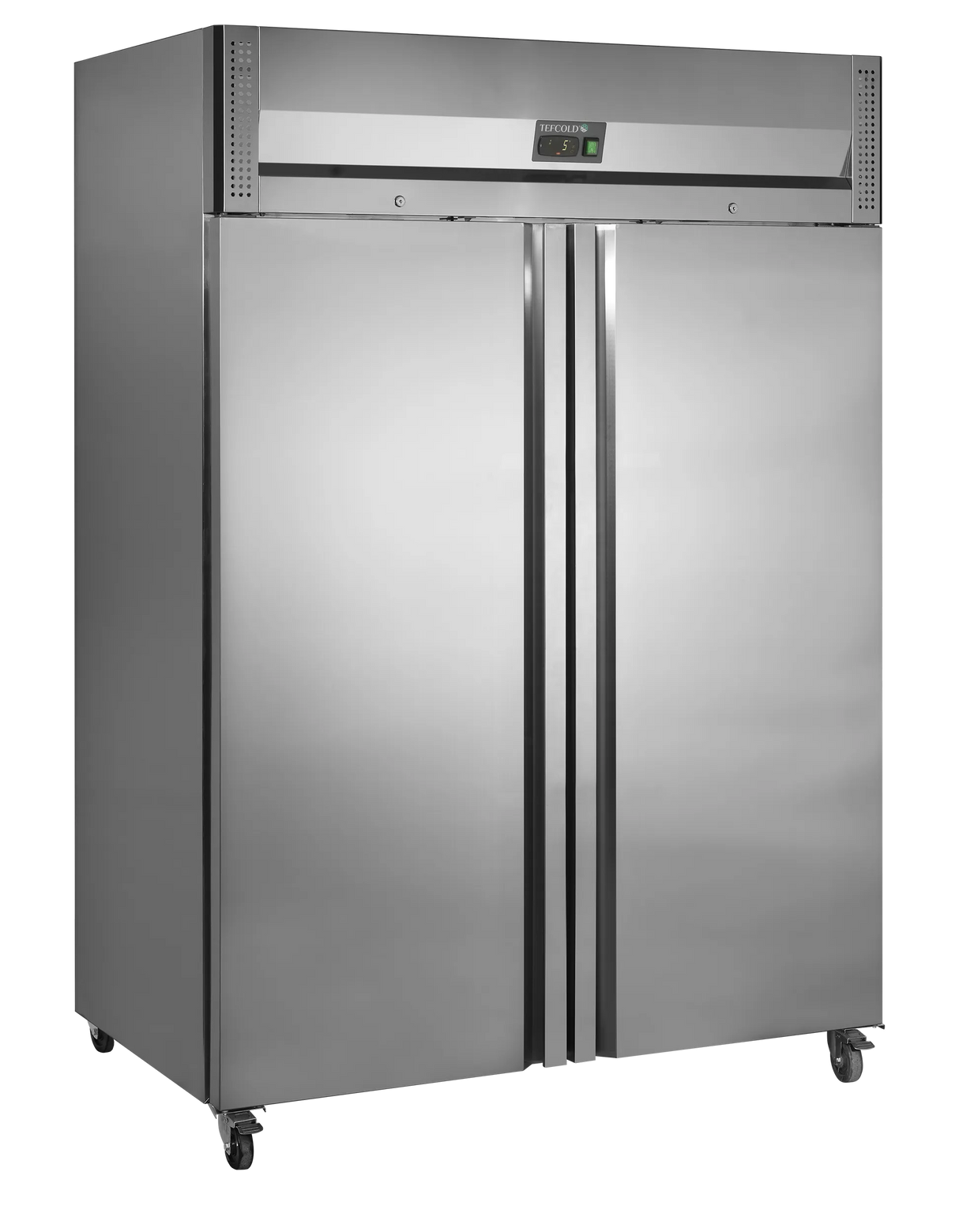 Tefcold Gastronorm Stainless Steel Solid Double Door Upright Fridge 1300L | RK1420X1 Refrigeration Uprights - Double Door Tefcold