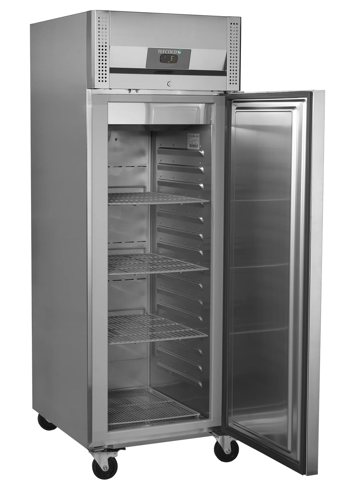 Tefcold Gastronorm Stainless Steel Solid Single Door Upright Fridge 559L Reversible | RK710X1 Refrigeration Uprights - Single Door Tefcold