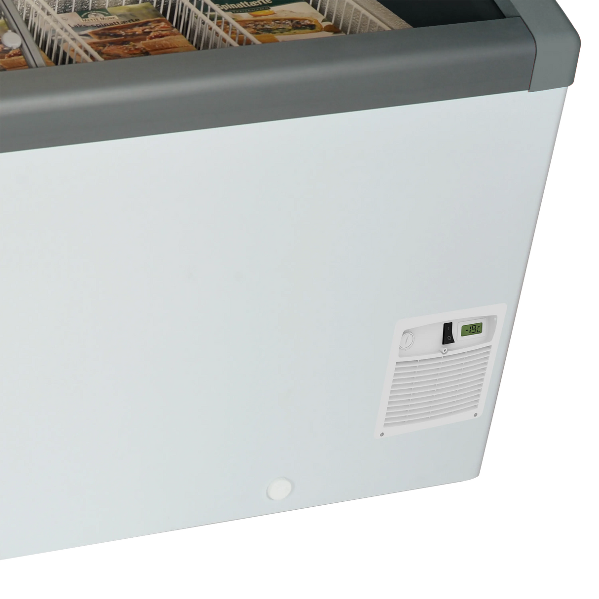 Elcold Sliding Curved Glass Lid Chest Freezer - FOCUS 151 (ECO DESIGN) Display Chest Freezers Elcold