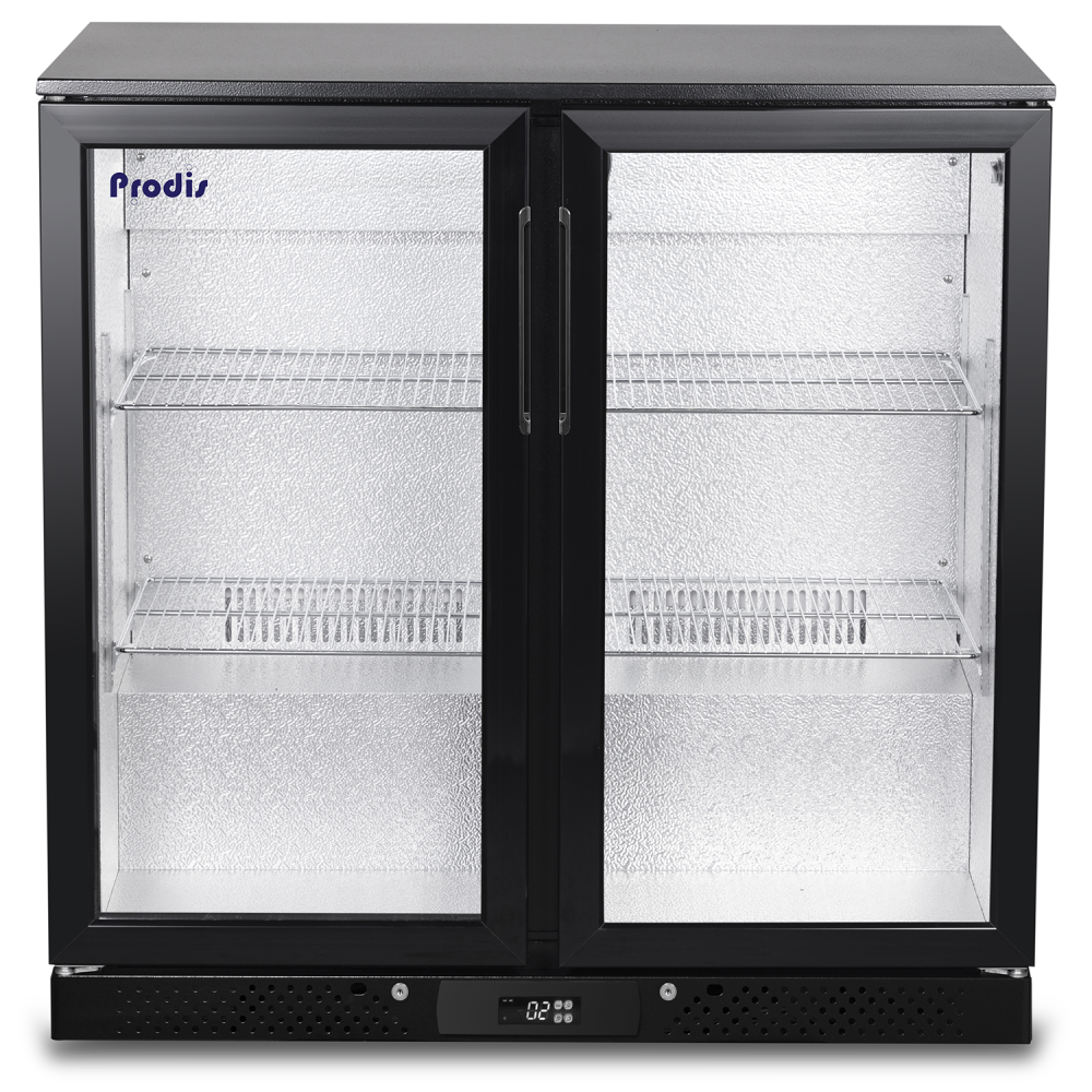 Prodis Low Energy Low Profile Double Hinged Door Bottle Cooler | NT2BHLO-LE Double Door Bottle Coolers Prodis