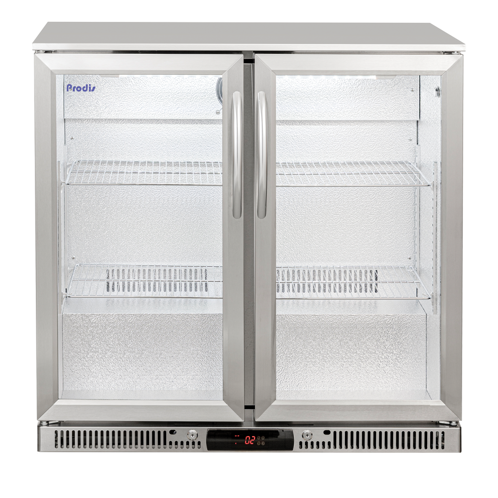Prodis Stainless Steel Double Door Bottle Cooler | NT2ST-LE Double Door Bottle Coolers Prodis