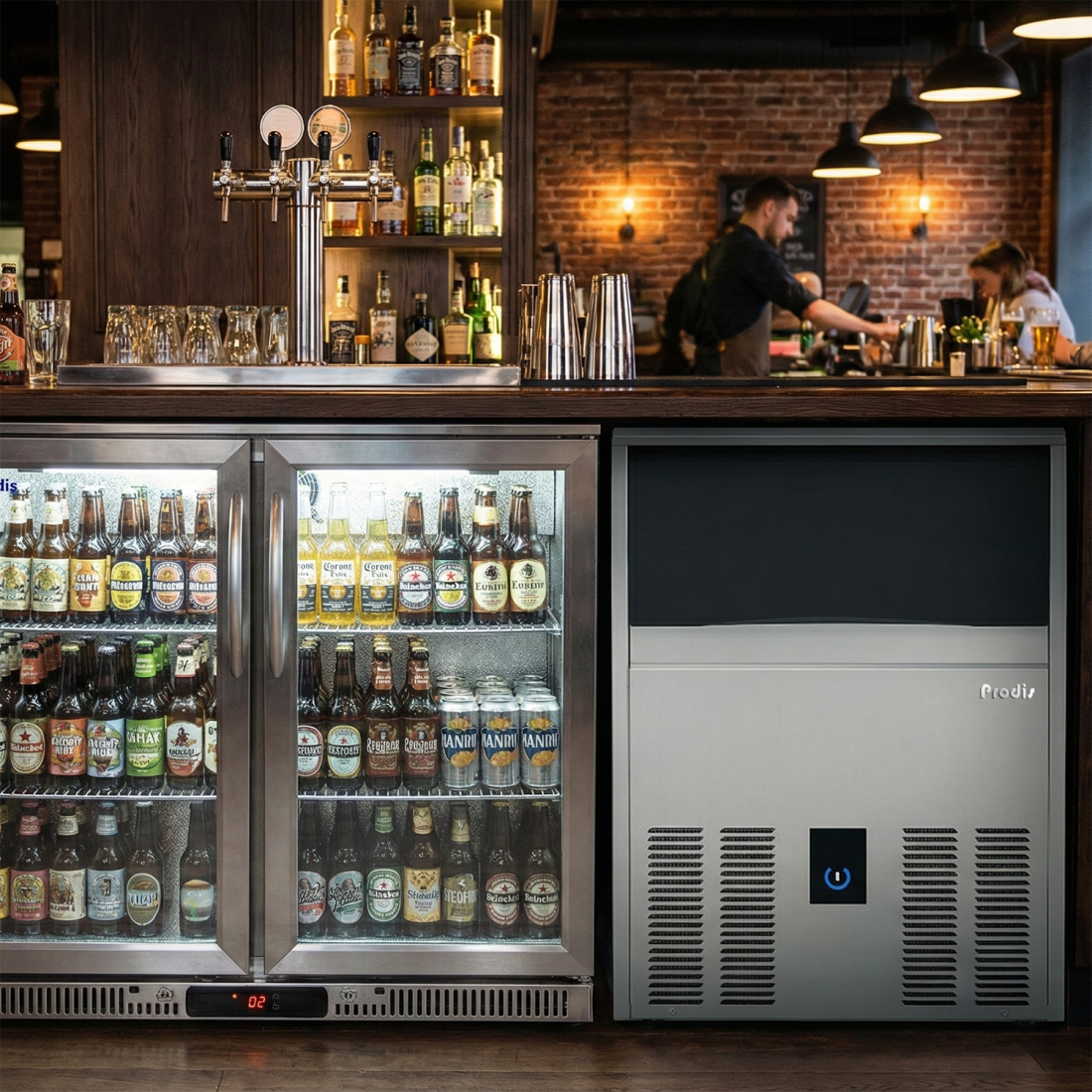 Prodis PB70A Bright Cube Under Counter Icemaker 70kg Production / 42kg Storage Ice Machines Prodis