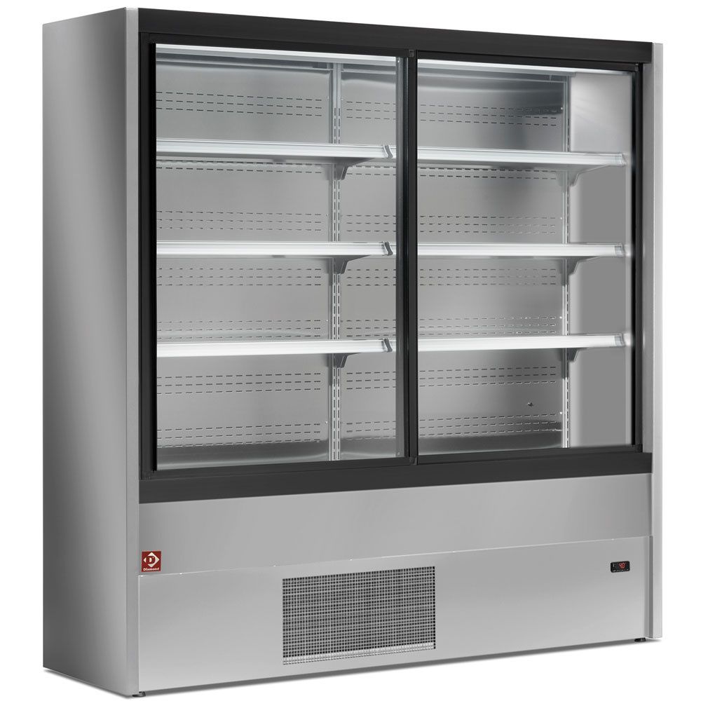 Diamond Grey Refrigerated Multideck with Glass Sliding Doors 1800mm | PD18/A7-R2