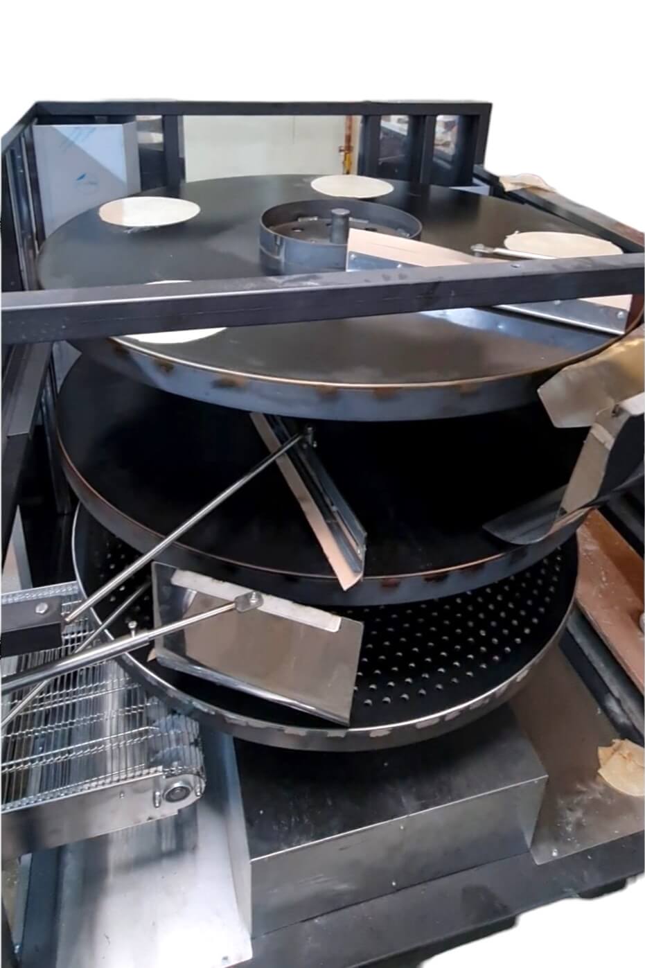 Rotoquip Commercial Automatic Chapati Machine 3 Tier Gas Disc Oven 700 pcs/Hr - RACM-1 Indian Chapati Machines Rotoquip