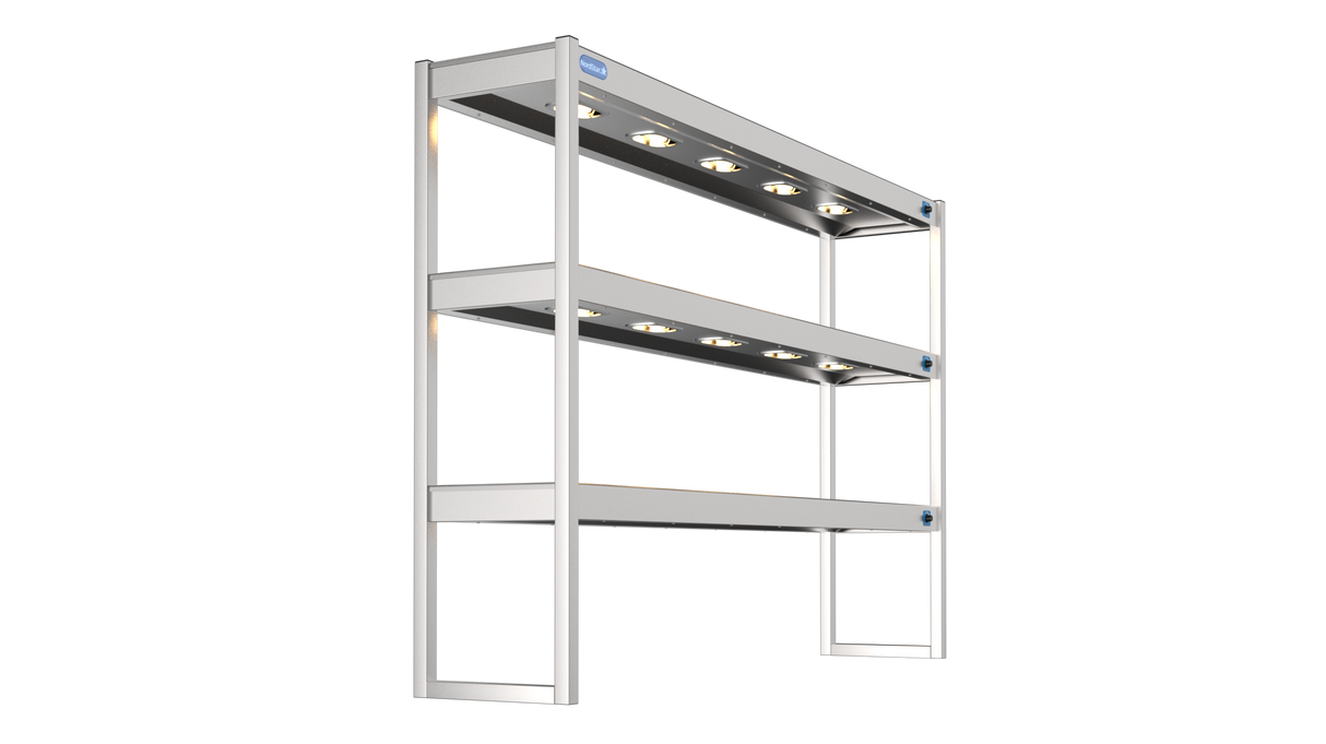 Nordstar Heated Gantry Triple Tier Chefs Rack Overshelf 1800mm 9 Quartz Lamp | TTG1800 Heated Gantry Chef's Rack Nordstar
