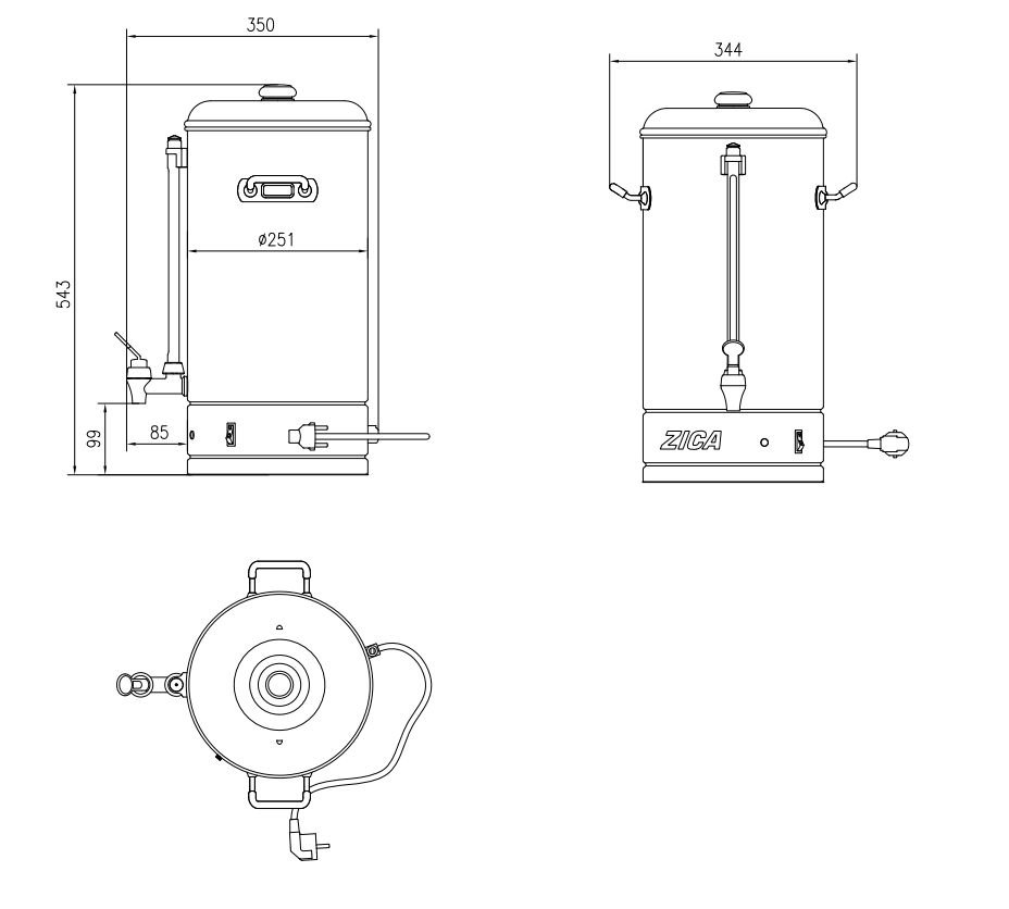 Empire Commercial Coffee Percolator 15 Litres Manual Fill - EMP-CP15 Percolators Empire