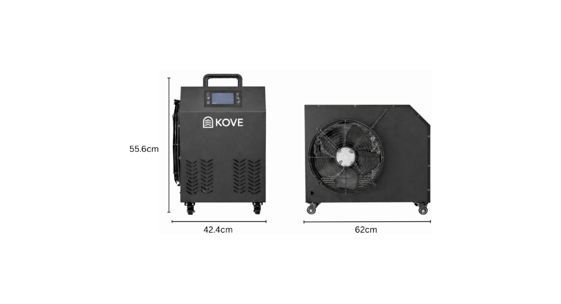 Empire Kove Ice Bath Cold Plunge Universal Chiller – 1.0HP Compressor with WiFi Control, Ozone & Filter System | KOVE-IC1 Ice Baths & Cold Plunges KOVE