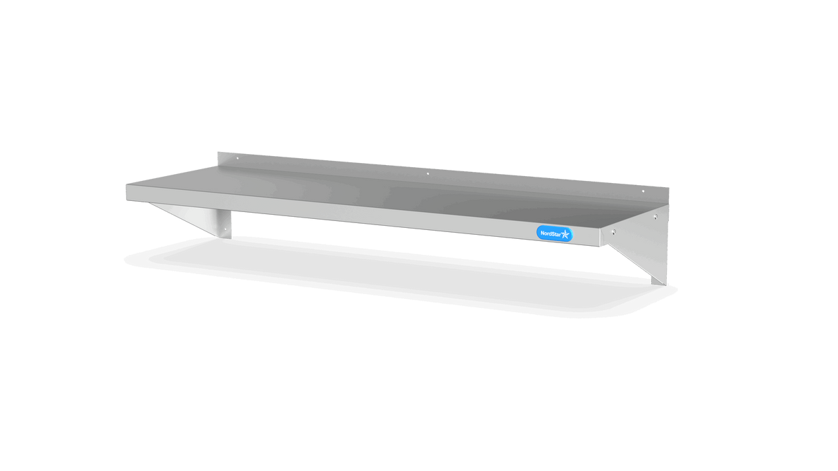 Nordstar Stainless Steel Wall Shelf 1000mm Wide | NSWS1000 Stainless Steel Wall Shelves Nordstar