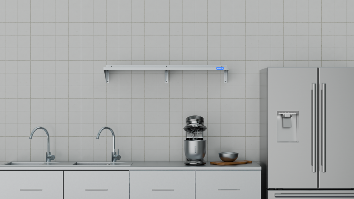 Nordstar Stainless Steel Wall Shelf 1200mm Wide | NSWS1200 Stainless Steel Wall Shelves Nordstar
