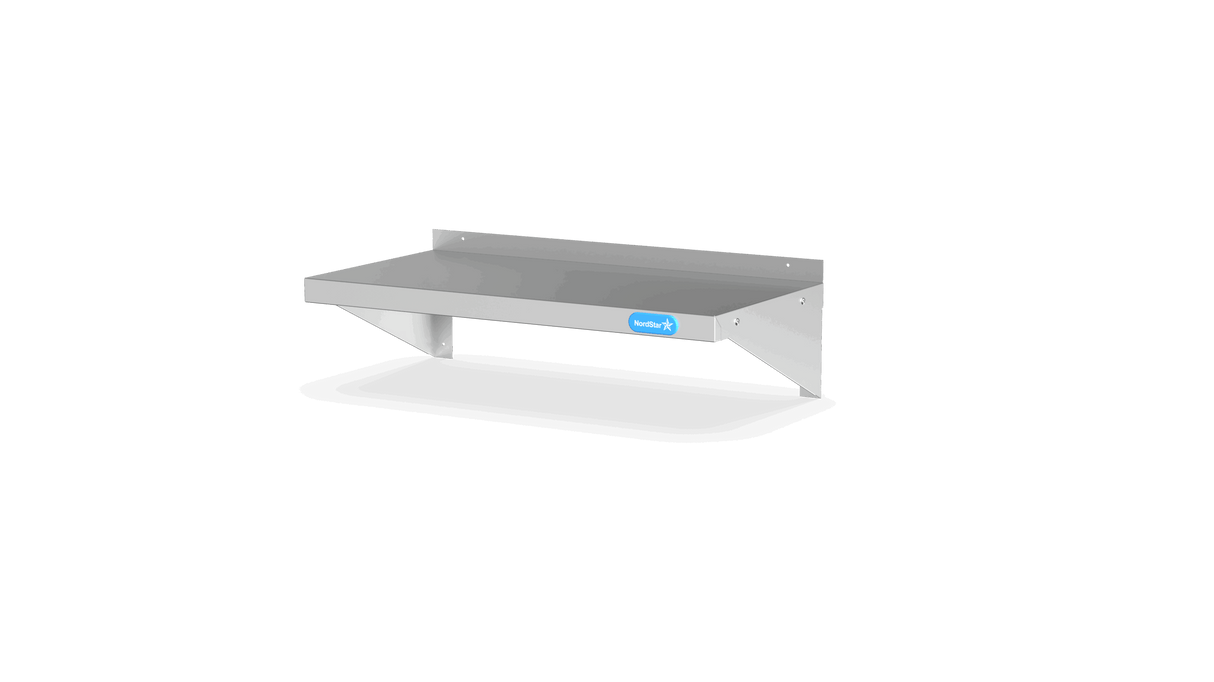 Nordstar Stainless Steel Wall Shelf 600mm Wide | NSWS600 Stainless Steel Wall Shelves Nordstar