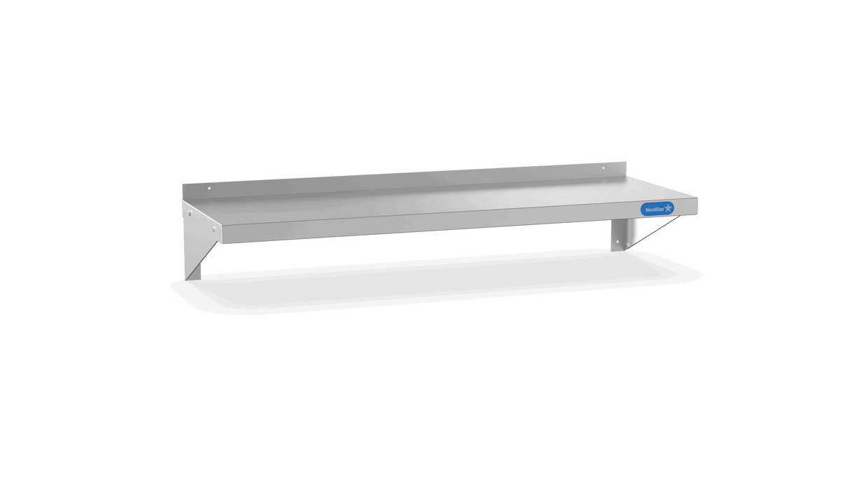 Nordstar Stainless Steel Wall Shelf 900mm Wide | NSWS900 Stainless Steel Wall Shelves Nordstar