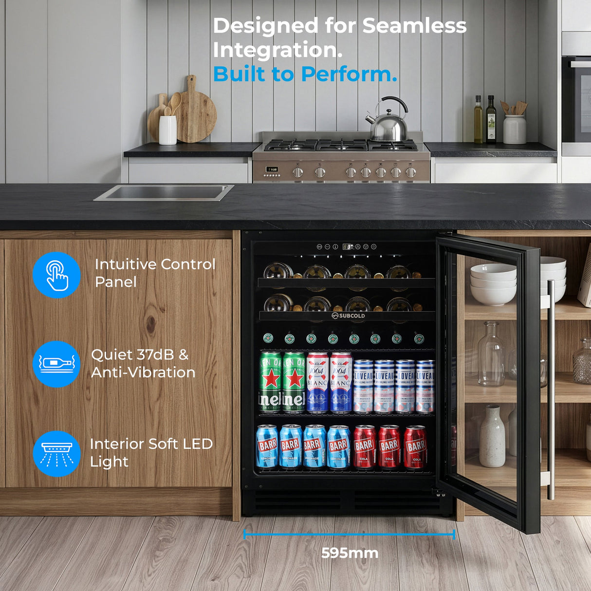 Subcold Integra60 Integrated 2 in 1 Drinks & Wine Cooler Wine Fridge Subcold Ltd