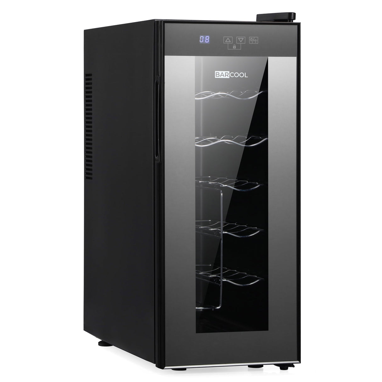 Barcool Vino12 LED Slim Wine Cooler Countertop Drinks Display Fridge 12 Bottle Capacity
